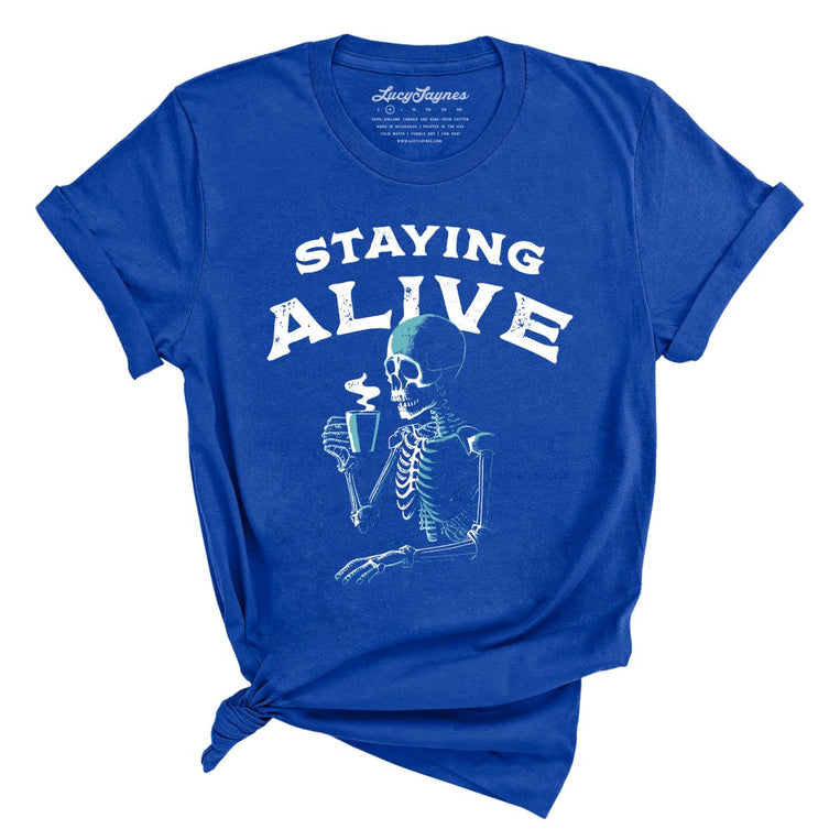 Staying Alive Graphic Tee - True Royal