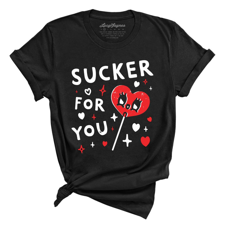 Sucker For You Graphic Tee - Black