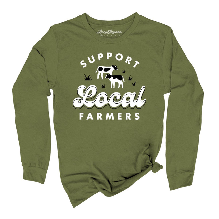 Support Local Farmers Graphic Long Sleeve Tee