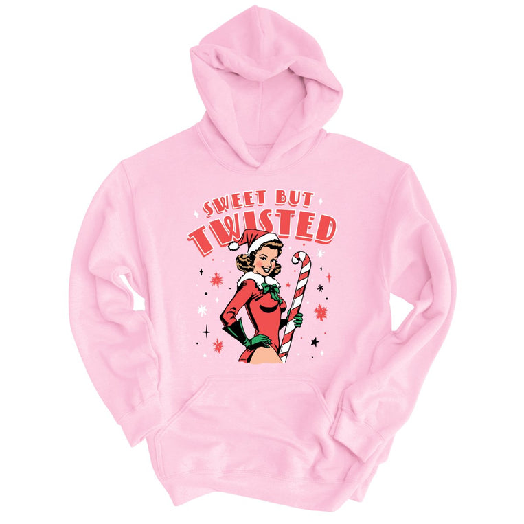 Sweet But Twisted Graphic Hoodie - Light Pink