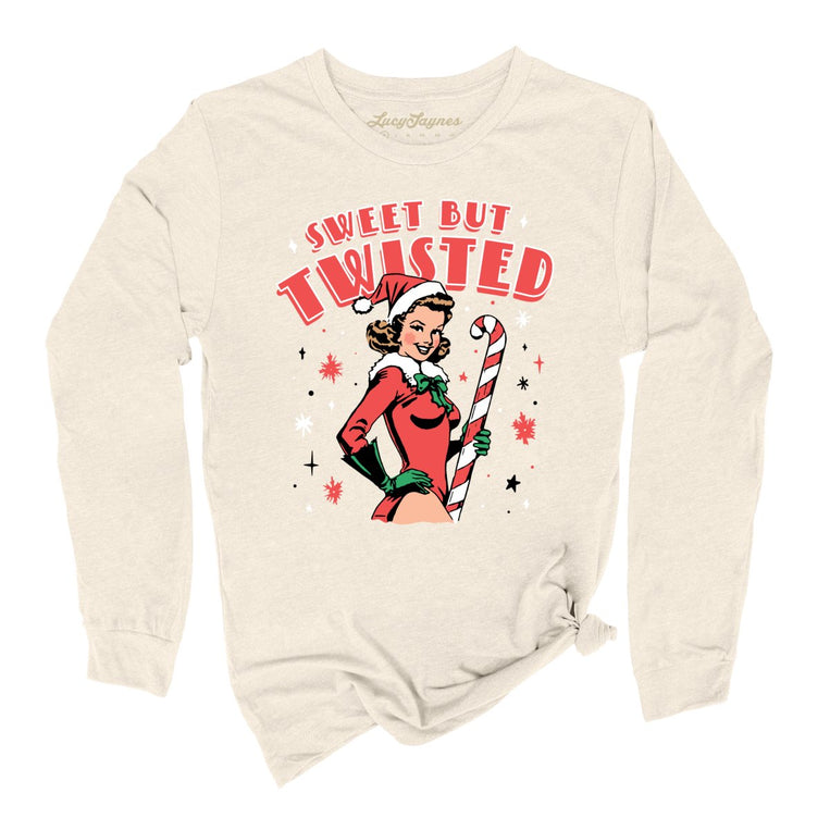 Sweet But Twisted Graphic Long Sleeve Tee - Natural
