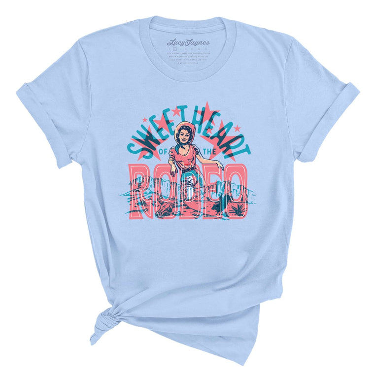 Sweetheart Of The Rodeo Graphic Tee - Light Blue