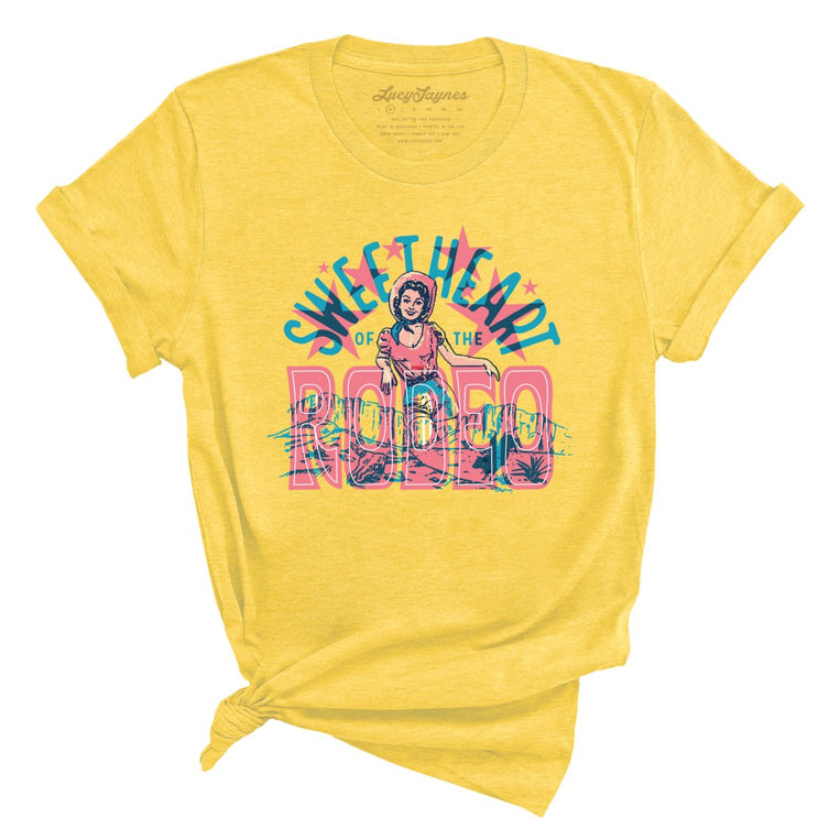 Sweetheart Of The Rodeo Graphic Tee - Heather Yellow