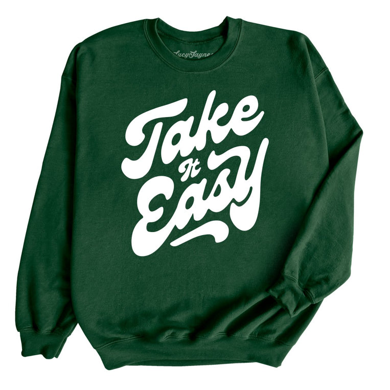 Take it Easy Graphic Sweatshirt - Forest