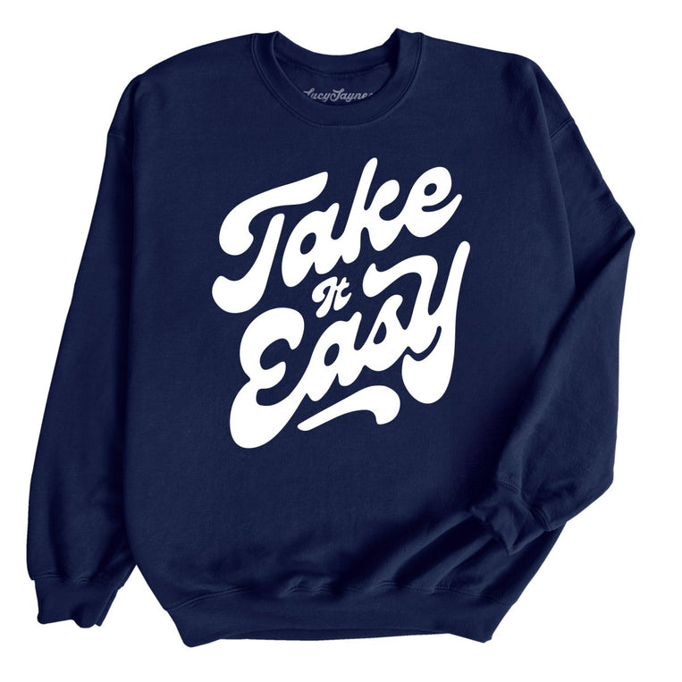 Take it Easy Graphic Sweatshirt - Navy