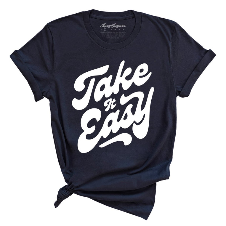 Take it Easy Graphic Tee - Navy