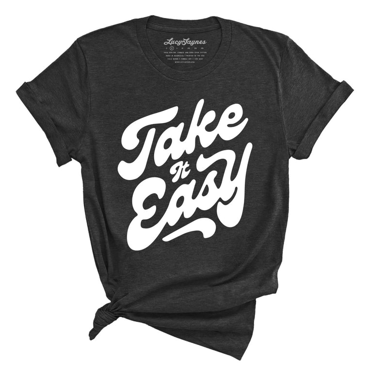 Take it Easy Graphic Tee - Dark Grey Heather
