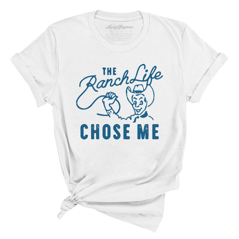 The Ranch Life Chose Me Graphic Tee - White