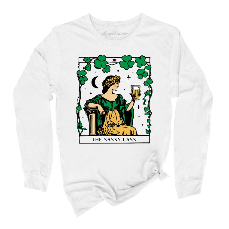 The Sassy Lass Tarot Card Graphic Long Sleeve Tee