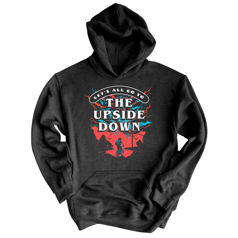The Upside Down Graphic Hoodie - Charcoal Heather