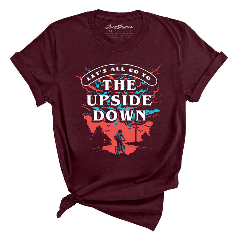 The Upside Down Graphic Tee - Maroon