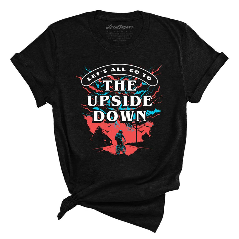 The Upside Down Graphic Tee - Black Heather