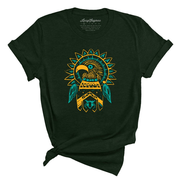Thunderbird Graphic Tee - Heather Emerald