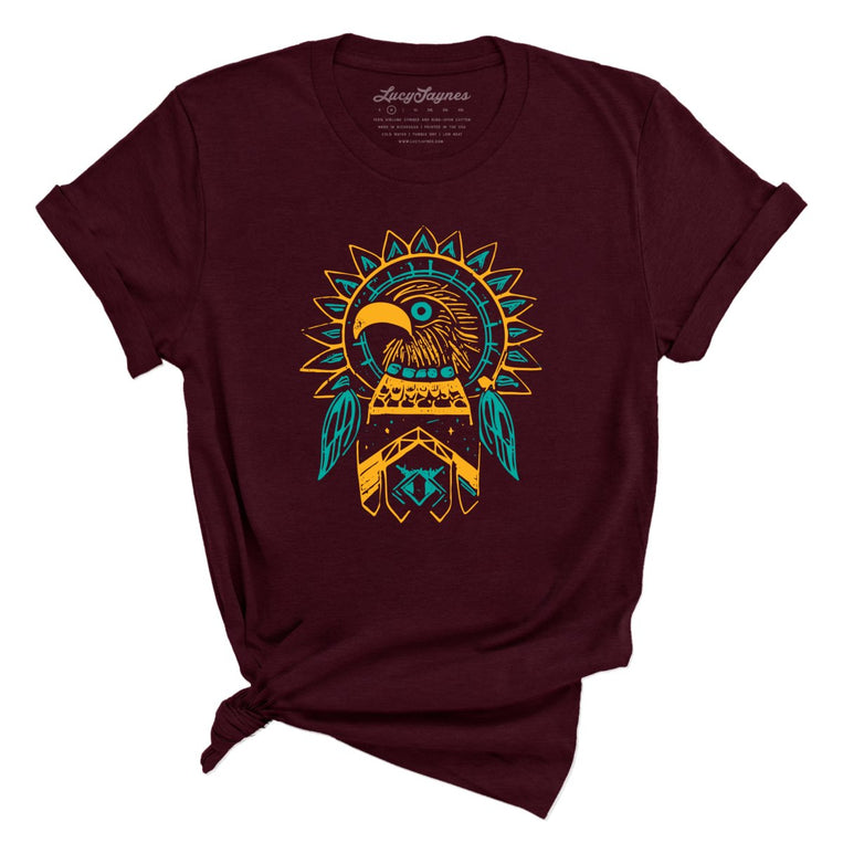 Thunderbird Graphic Tee - Heather Cardinal