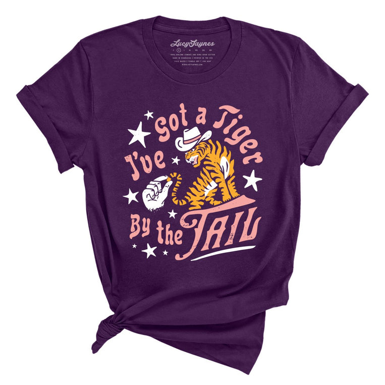 Tiger By The Tail Graphic Tee - Team Purple