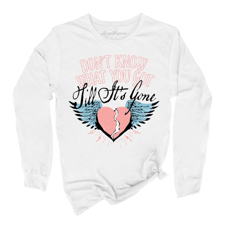 Till It's Gone Graphic Long Sleeve Tee - White
