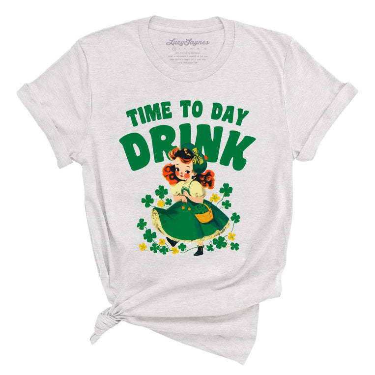 Time To Day Drink Graphic Tee - Ash