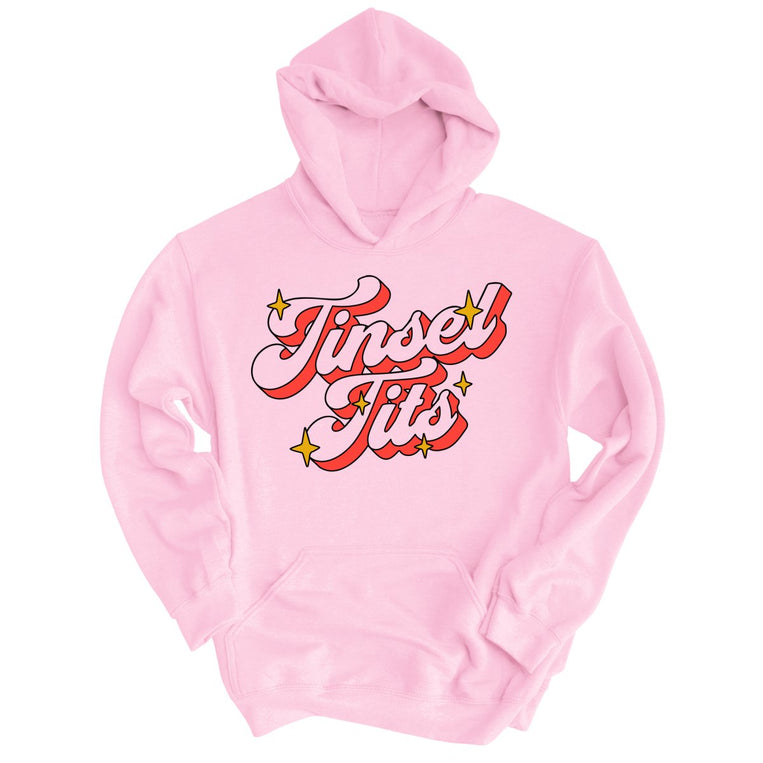 Tinsel Tits Graphic Hoodie - Light Pink