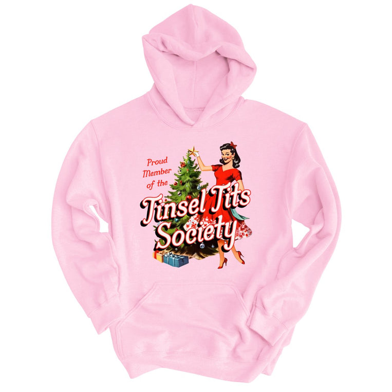 Tinsel Society Graphic Hoodie - Light Pink