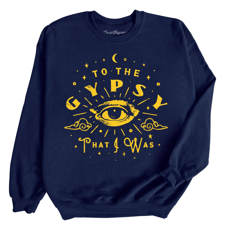 To The Gypsy That I Was Graphic Sweatshirt - Navy