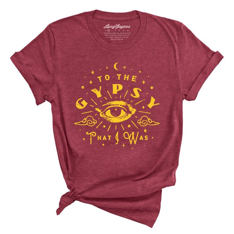 To The Gypsy That I Was Graphic Tee - Heather Raspberry