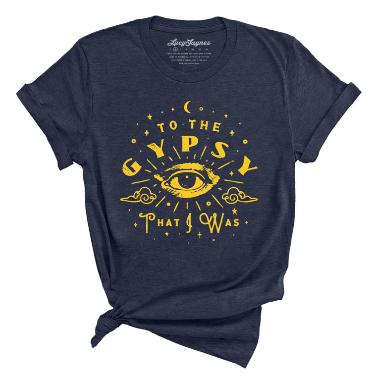 To The Gypsy That I Was Graphic Tee - Heather Midnight Navy