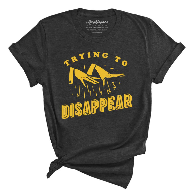 Trying to Disappear Graphic Tee - Dark Grey Heather
