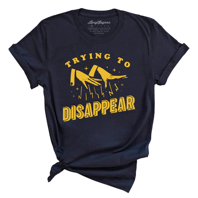 Trying to Disappear Graphic Tee - Navy