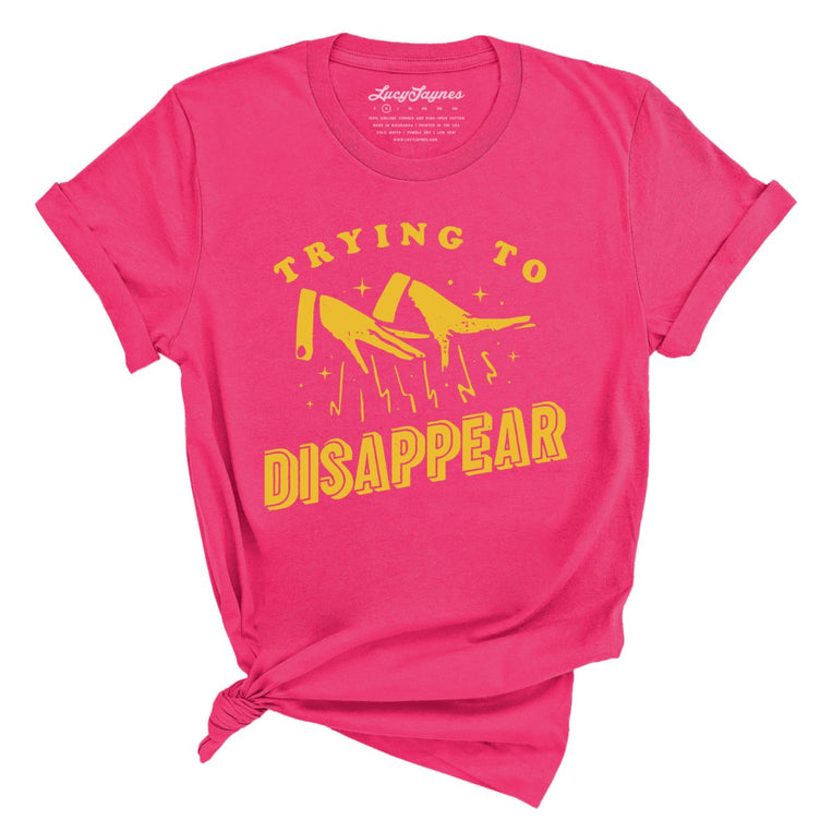 Trying to Disappear Graphic Tee - Fuchsia