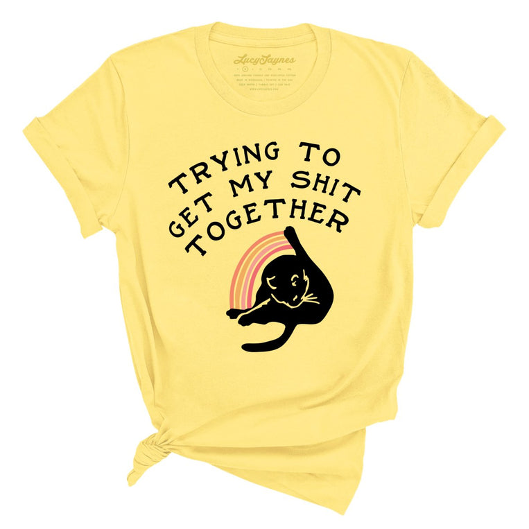 Trying To Get My Shit Together Graphic Tee - Yellow