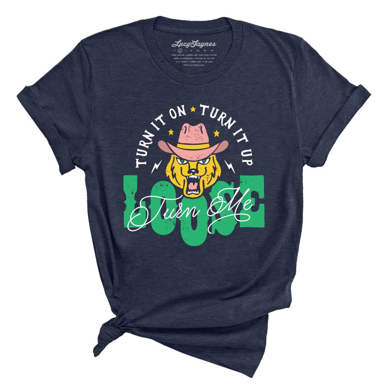 Turn Me Loose Graphic Tee - Heather Midnight Navy