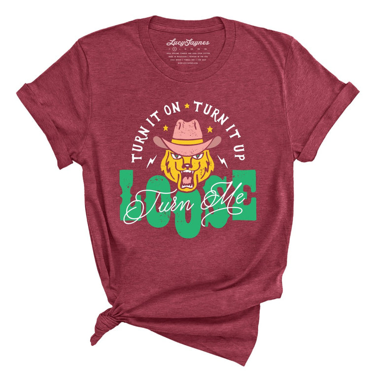 Turn Me Loose Graphic Tee - Heather Raspberry