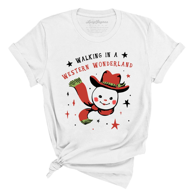 Walking in a Western Wonderland Graphic Tee - White