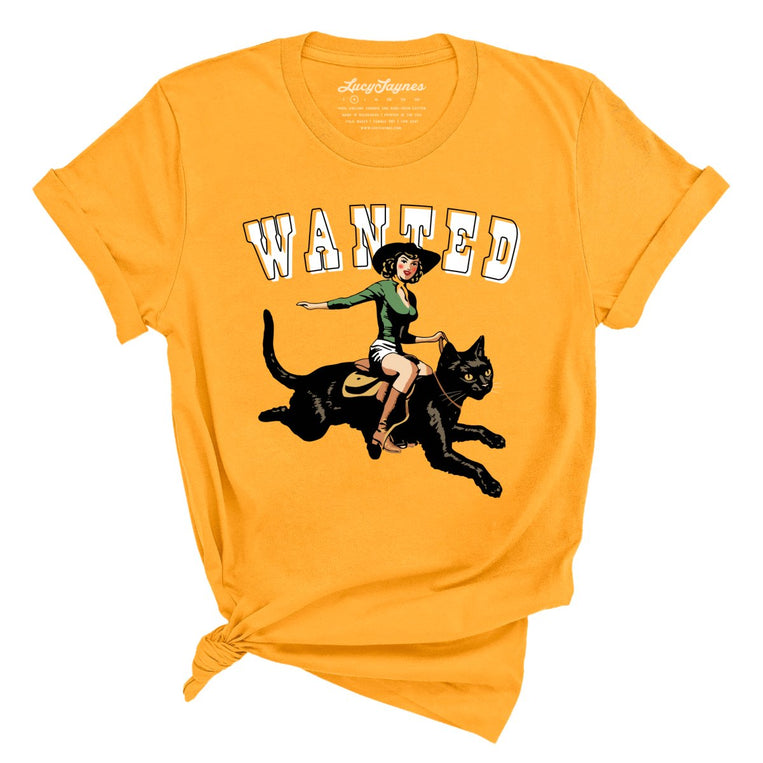 Wanted Graphic Tee - Gold