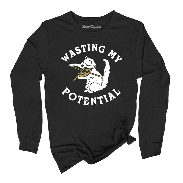 Wasting My Potential Graphic Long Sleeve Tee