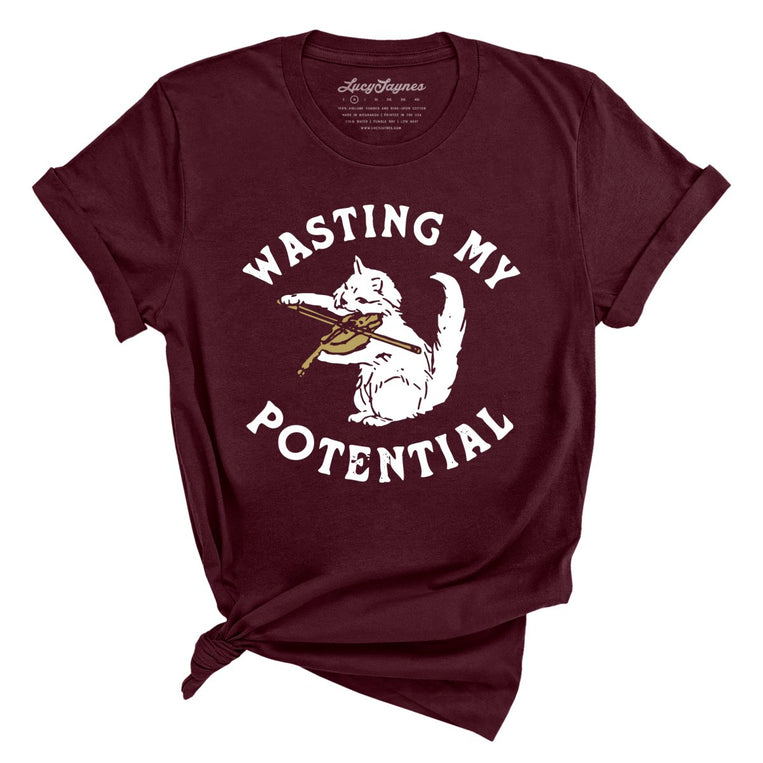 Wasting My Potential Graphic Tee - Maroon