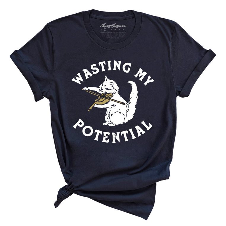 Wasting My Potential Graphic Tee - Navy