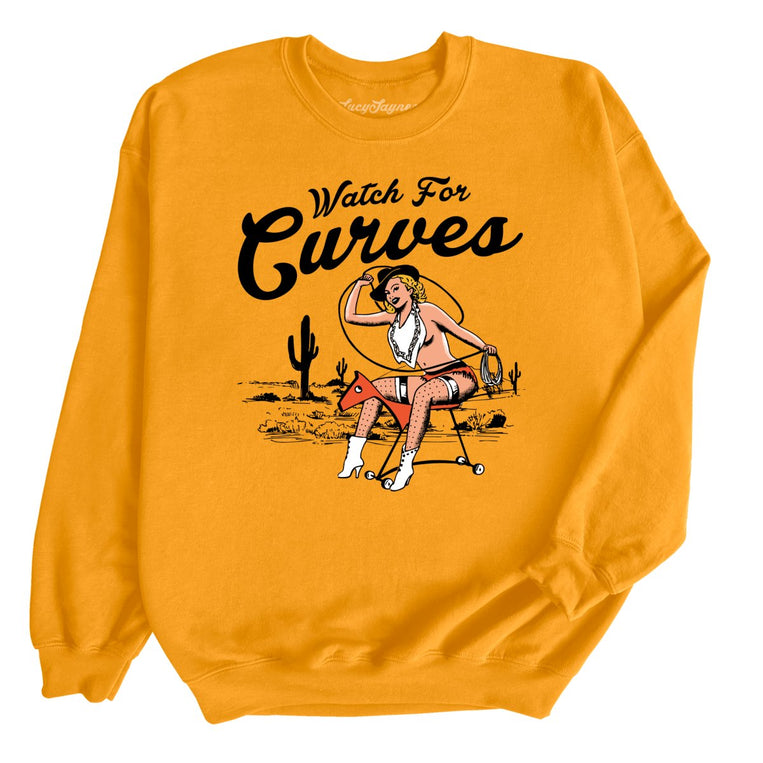 Watch For Curves Graphic Sweatshirt