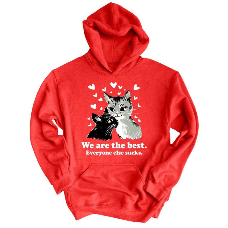 We Are The Best Graphic Hoodie - Red