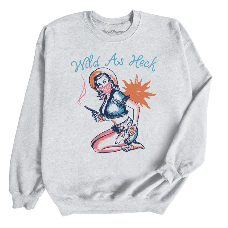 Wild as Heck Graphic Sweatshirt - Ash