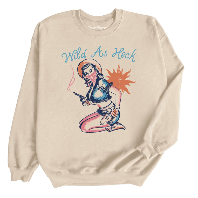 Wild as Heck Graphic Sweatshirt - Sand