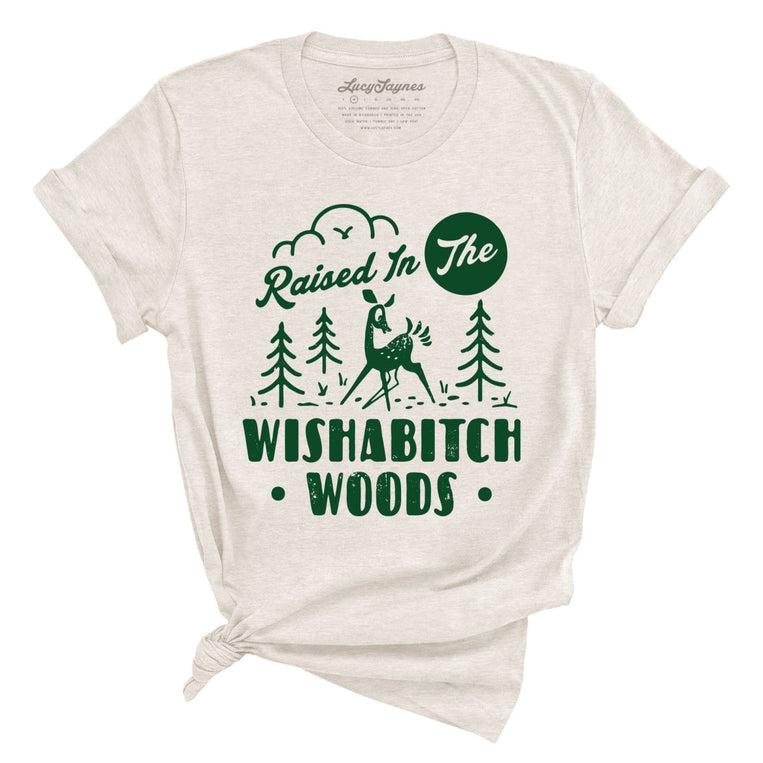 Wishabitch Woods Graphic Tee - Heather Dust