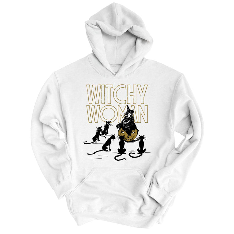 Witchy Woman Graphic Hoodie - White