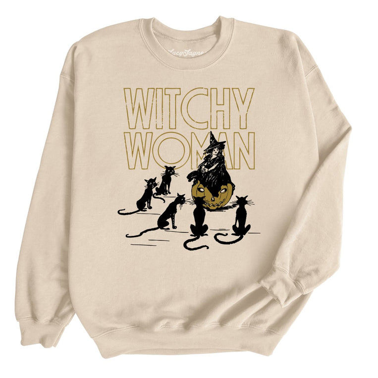 Witchy Woman Graphic Sweatshirt - Sand