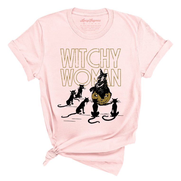 Witchy Woman Graphic Tee - Soft Pink