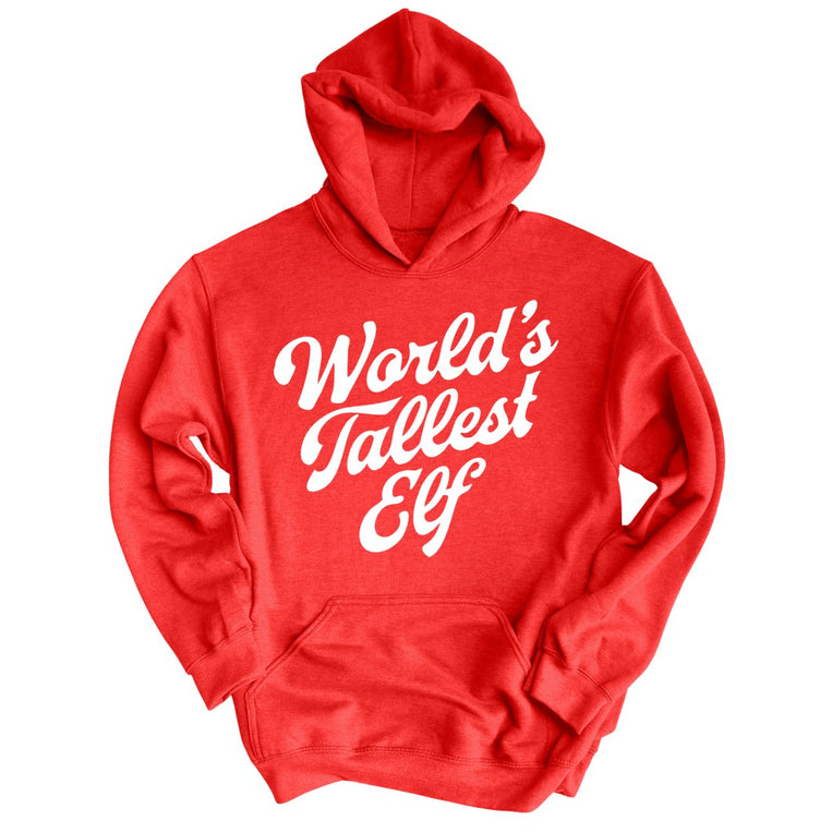 World's Tallest Elf Graphic Hoodie - Red