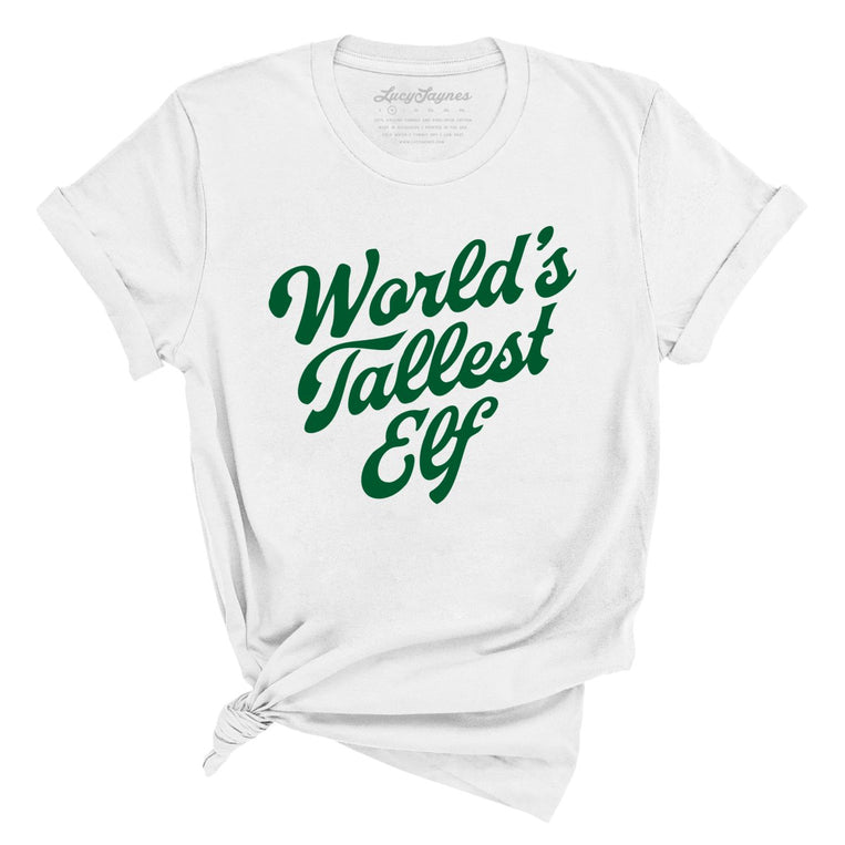 World's Tallest Elf Graphic Tee - White