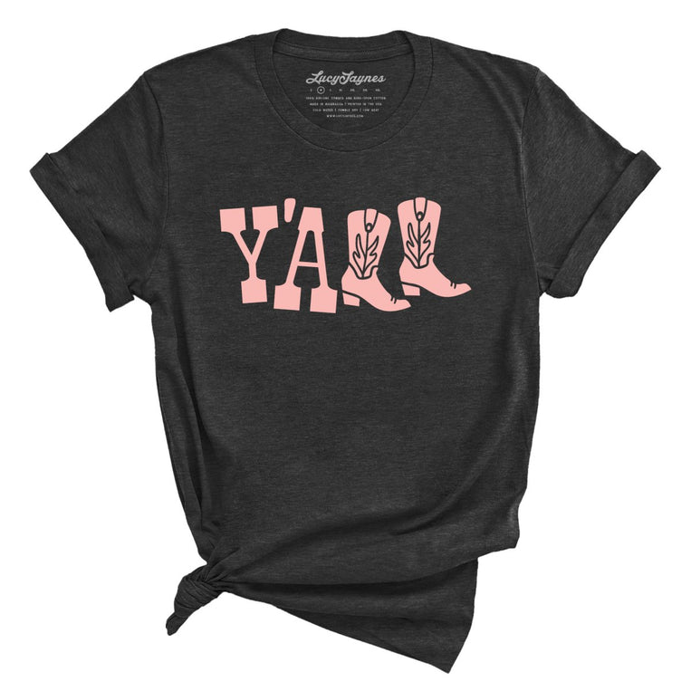 Y'all Boots Graphic Tee - Dark Grey Heather