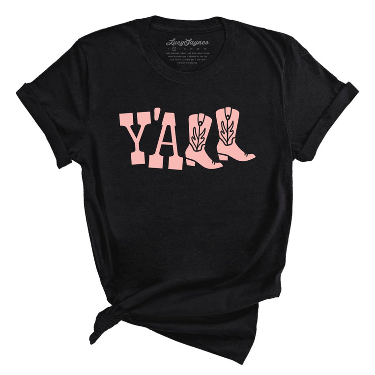 Y'all Boots Graphic Tee - Vintage Black