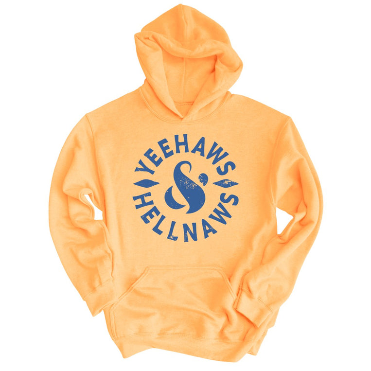 Yeehaws and Hellnaws Graphic Hoodie - Peach